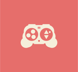 game controller icon that is red
